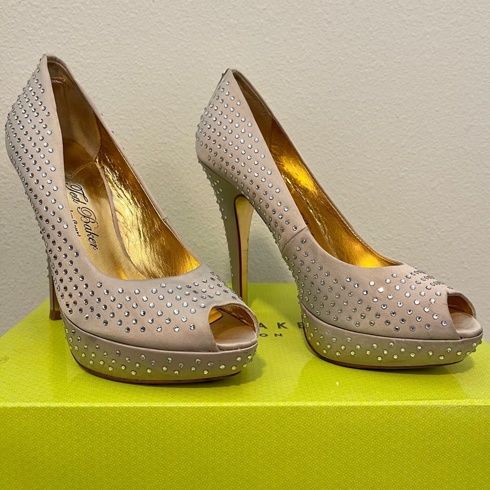 Ted Baker Nude Peep Toe Heel